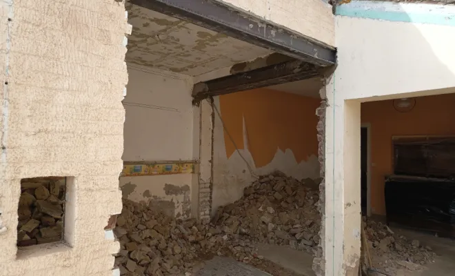 pose d'ipn acier et lintheau béton , Béthune, O’Ptits Travaux